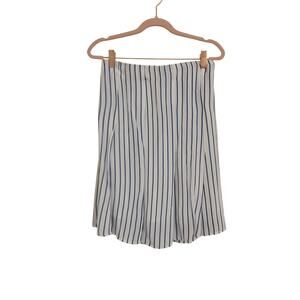 NWT J. Crew Pleated Skirt In Striped Crepe De Chine 2 *Flaw